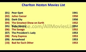 Charlton Heston Movies List