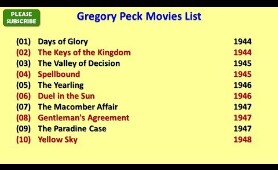 Gregory Peck Movies List